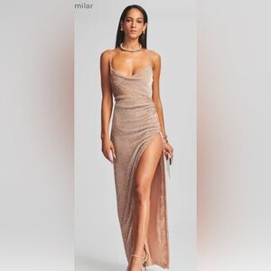 NWT Retrofête KATYA SEQUIN Beaded Dress Dusty Pink XS